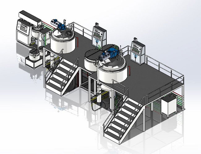 1000L Vacuum Emulsifying Mixer