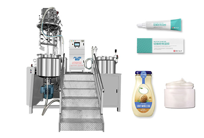Hydraulic Lifting Vacuum Emulsifying Mixer1