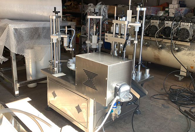 Rotary Single-Head Peristaltic Pump Filling, Capping, and Sealing Machine